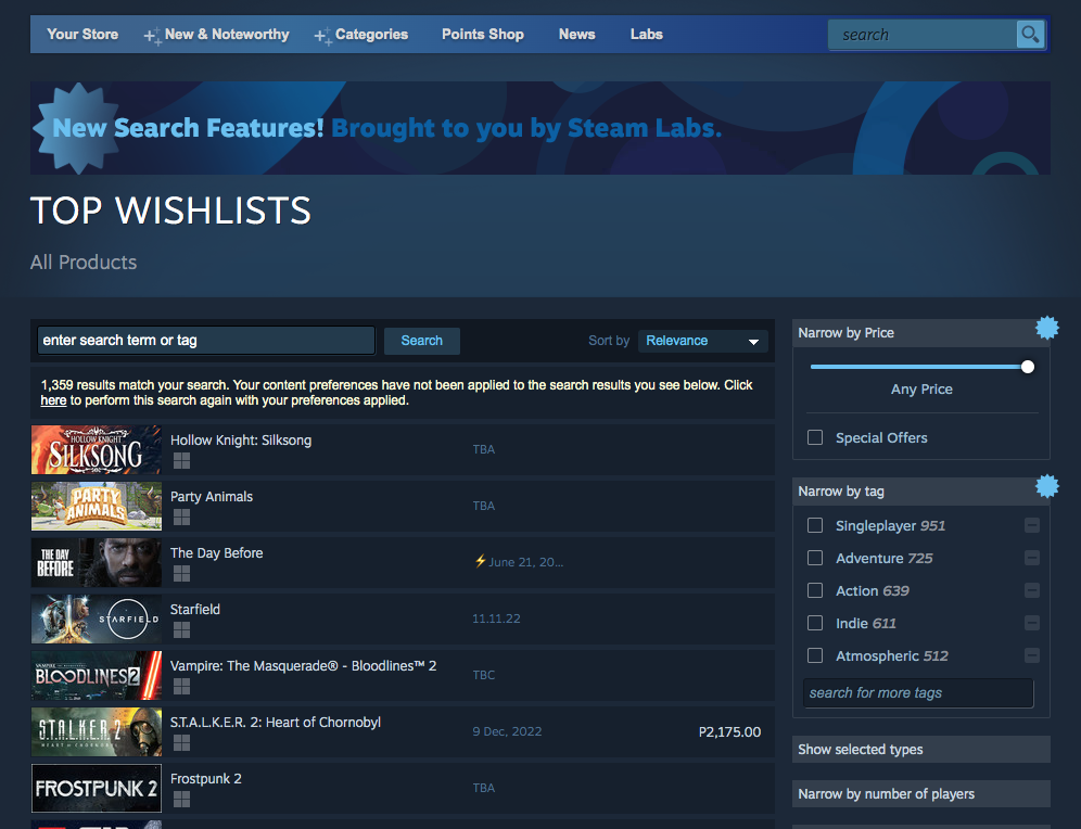 Steam :: Steam News :: New and Improved Steam Store Wishlist